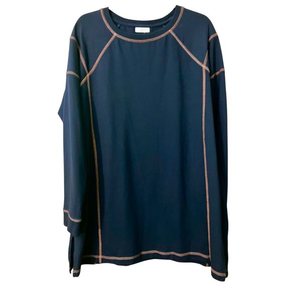 J. Jill fit french terry lined tunic sweatshirt with contrast stitching - Picture 2 of 8